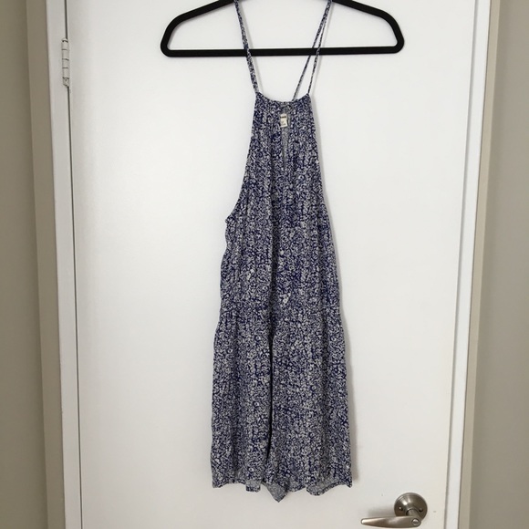 High Neck Floral Romper - Picture 2 of 3